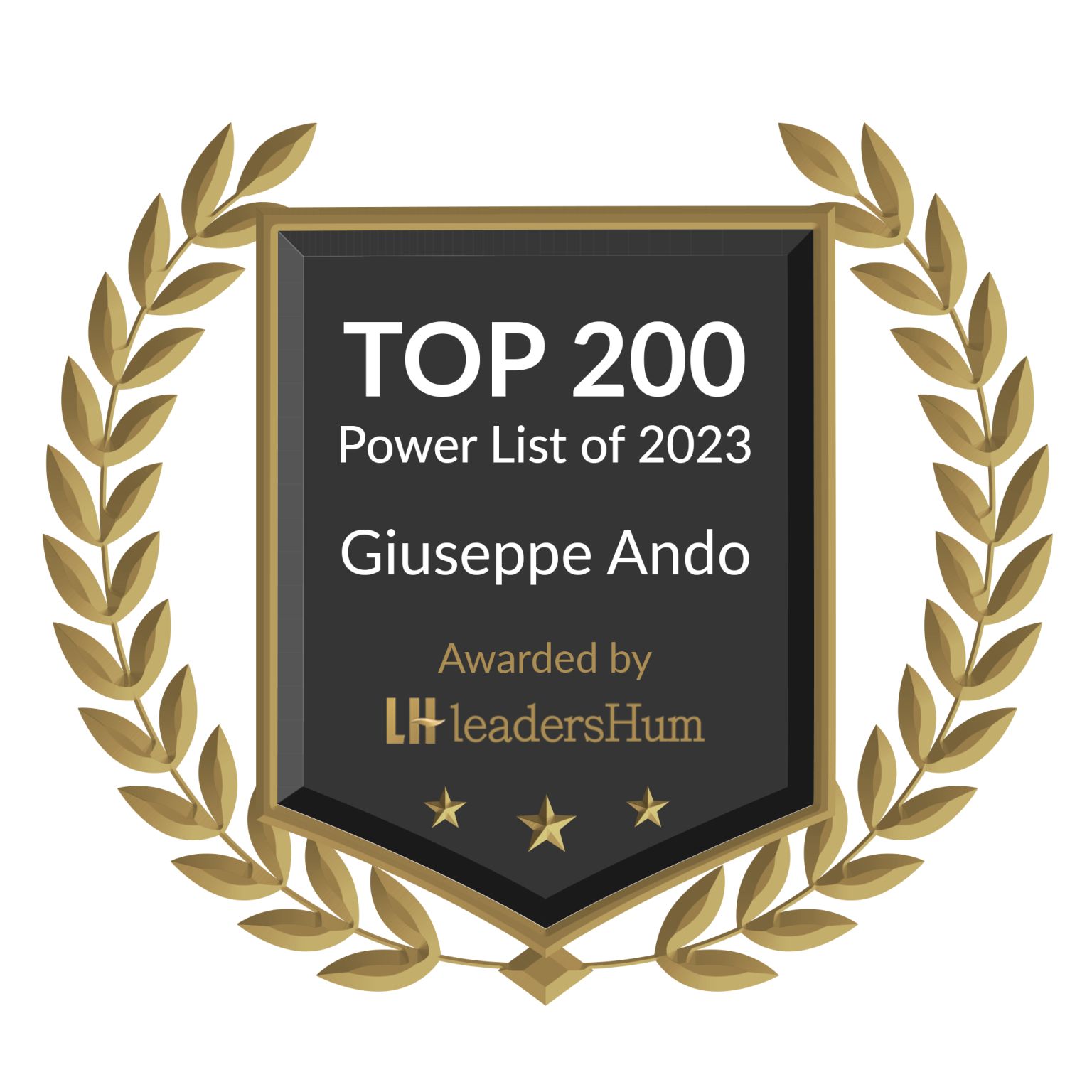 LeadersHum TOP 200 Power List 2023 - Giuseppe Ando